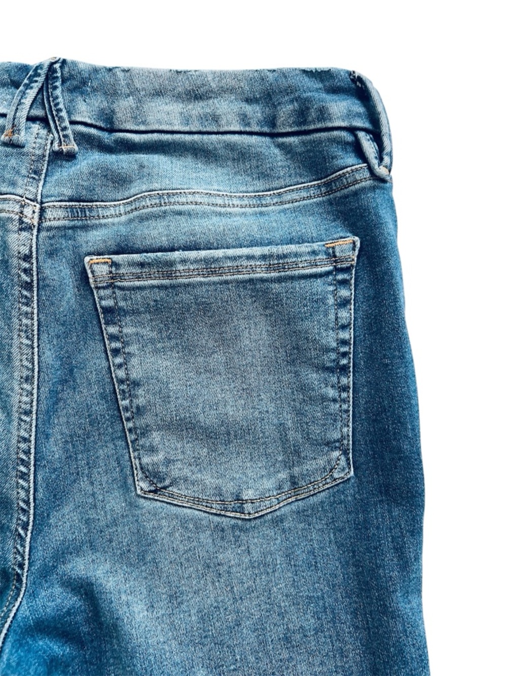 Good American Jeans Women’s 28 X 26 Blue Straight Leg High Rise Stretch Denim - Picture 4 of 10
